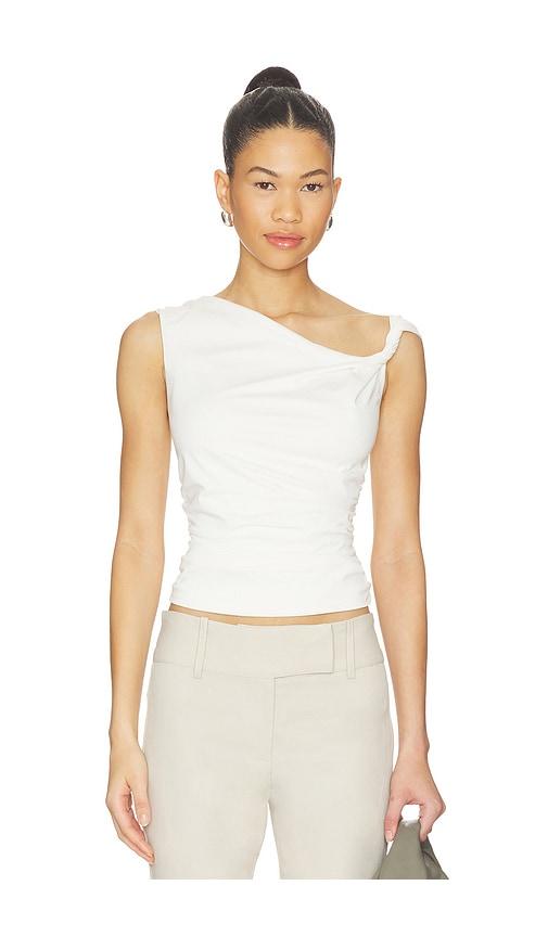 rue sophie eden top in white.