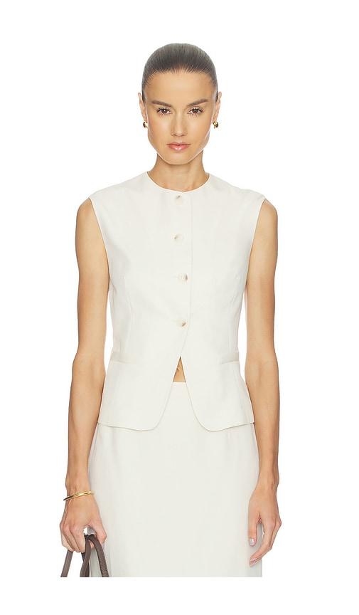 rue sophie elira vest in ivory.