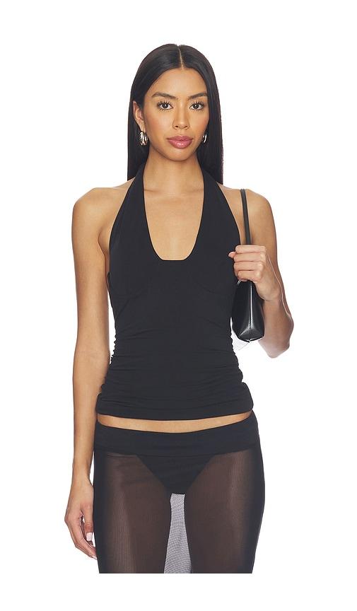 rue sophie milou halter top in black.