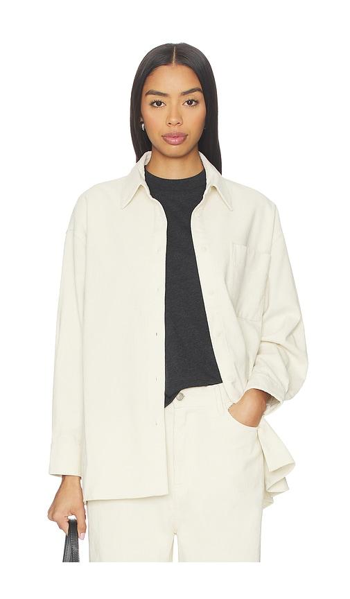 rue sophie roy cord shirt in cream.