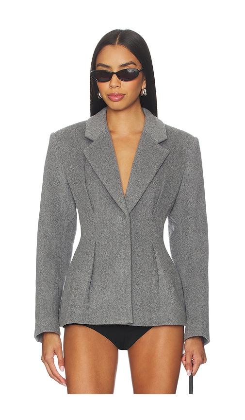 rue sophie trenton blazer in charcoal.