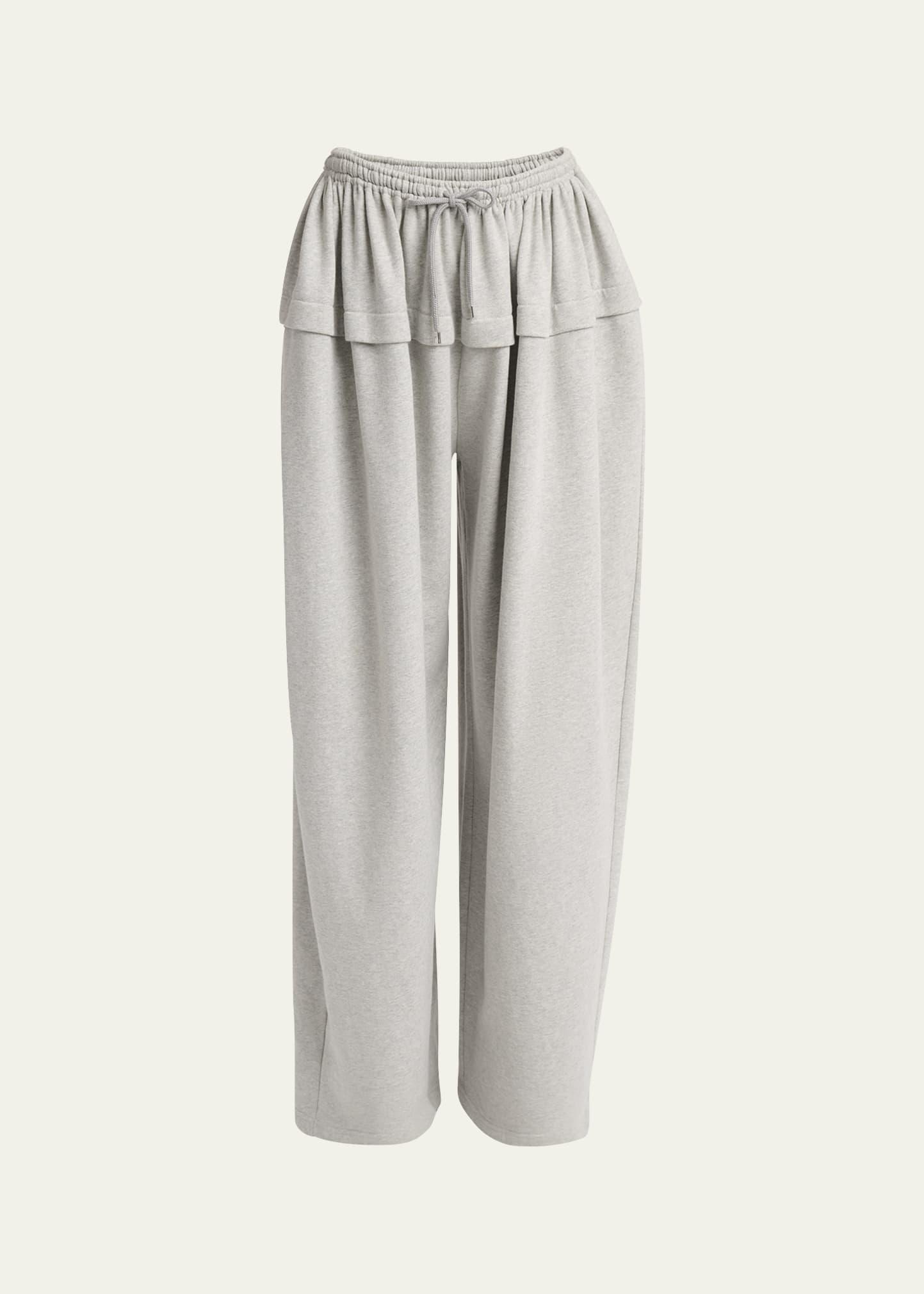 ruffle detail track pants