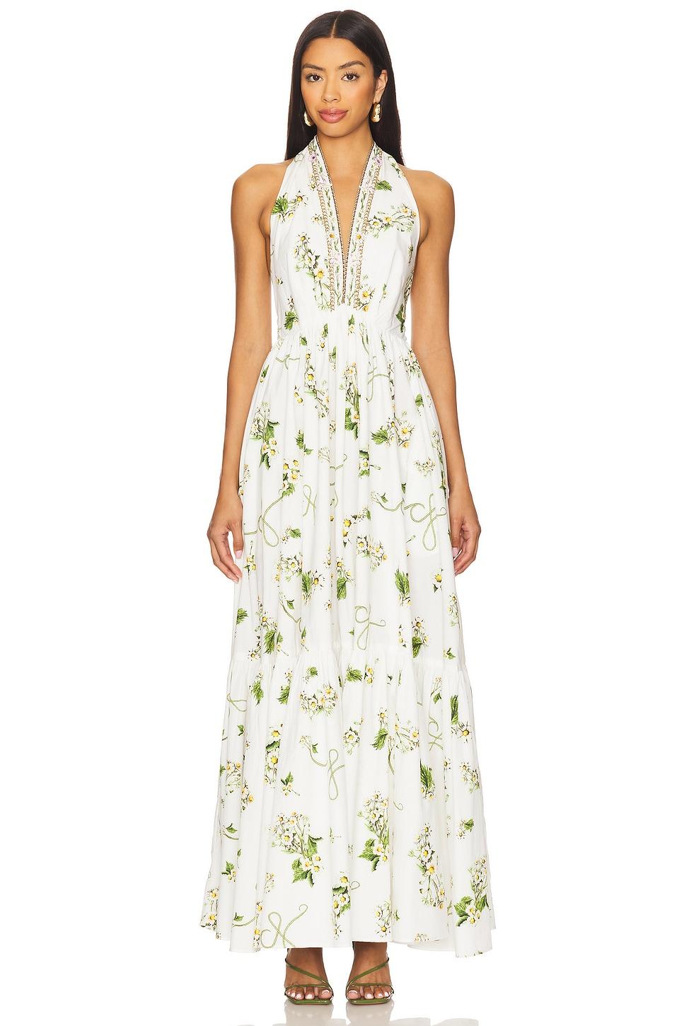 ruffle hem halter dress