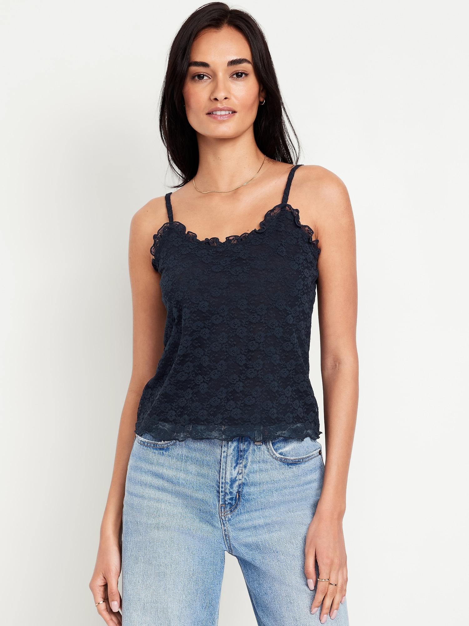 ruffle lace camisole