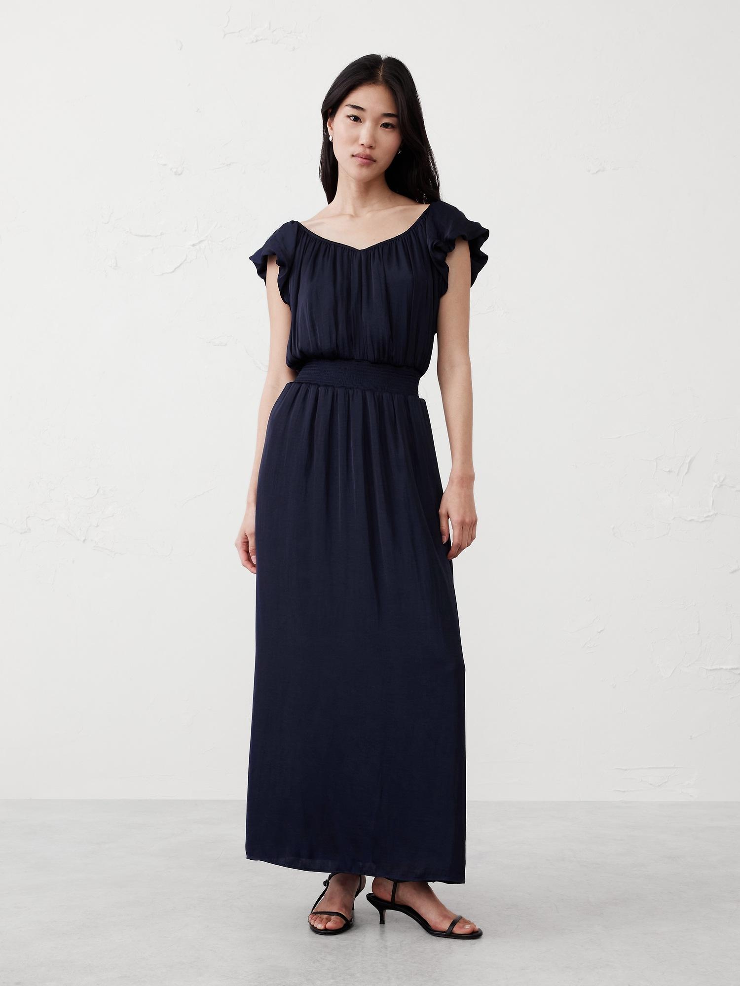 ruffle maxi dress
