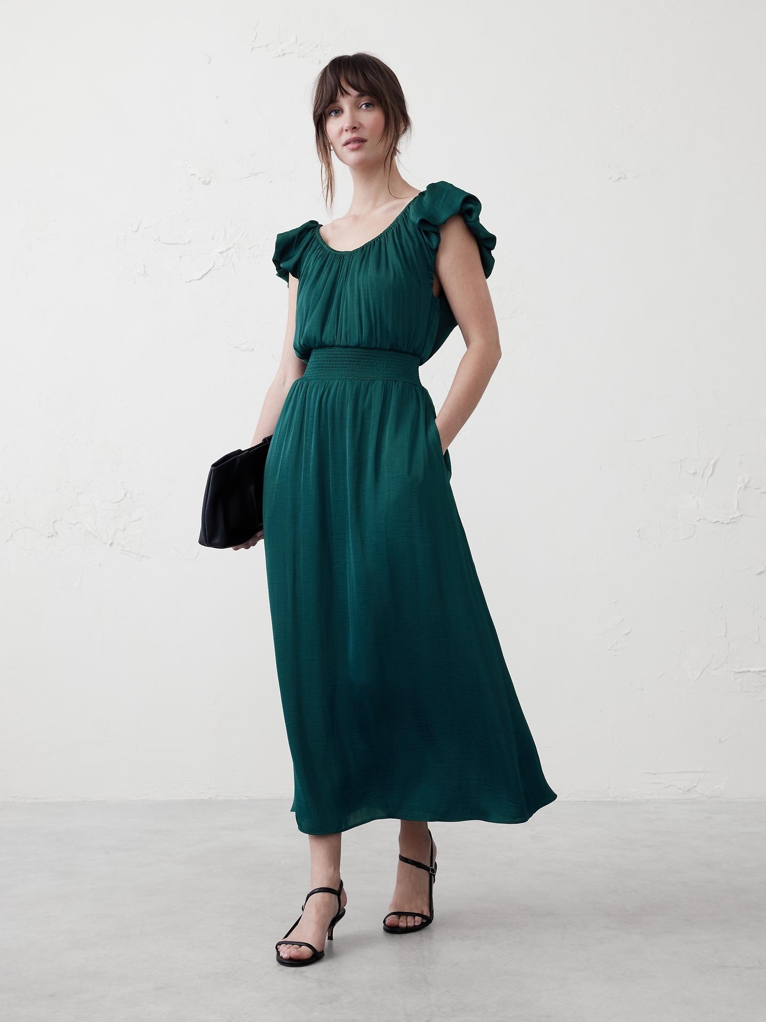 ruffle maxi dress