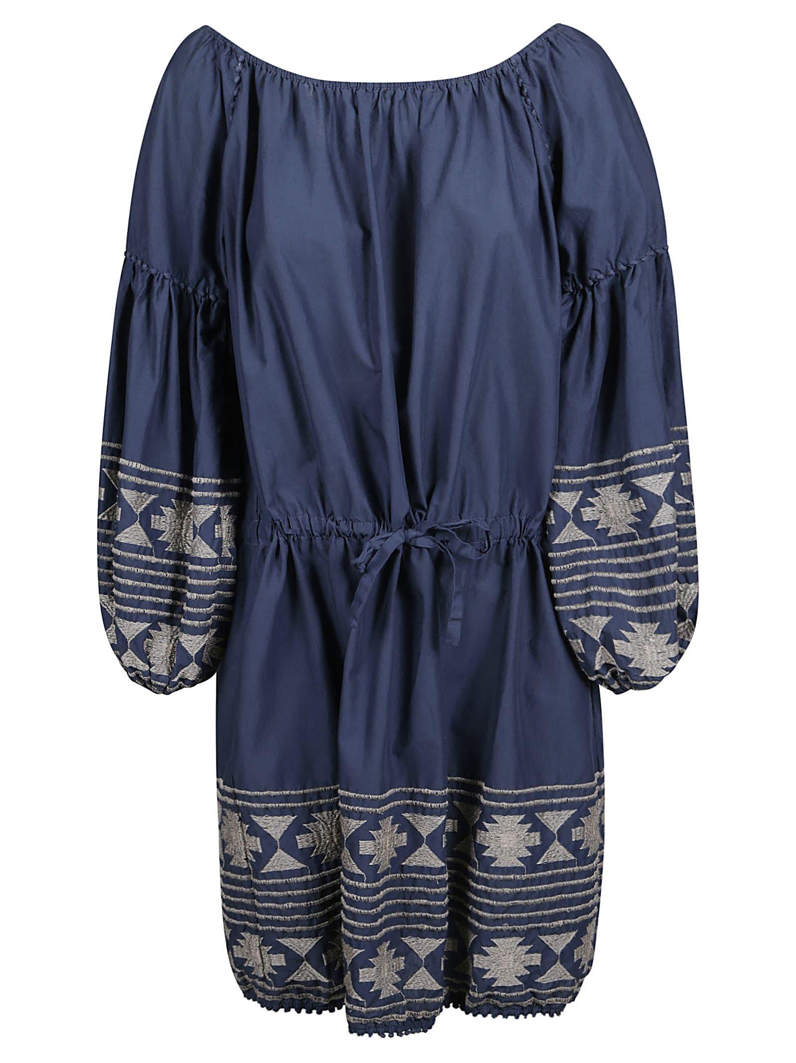 ruffle mid-length dress