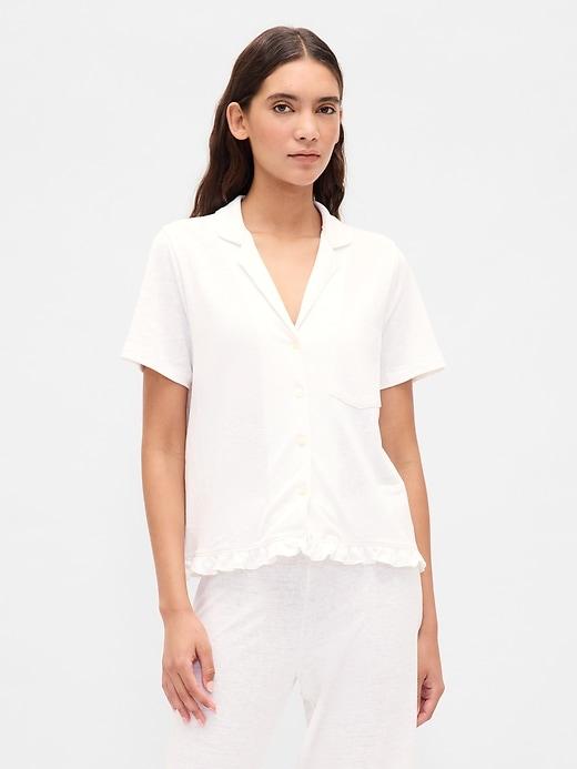 ruffle pj shirt