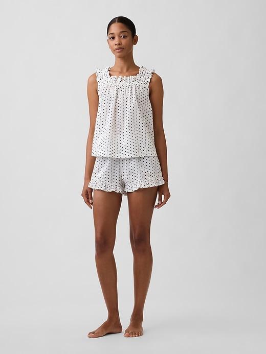 ruffle poplin pj shorts