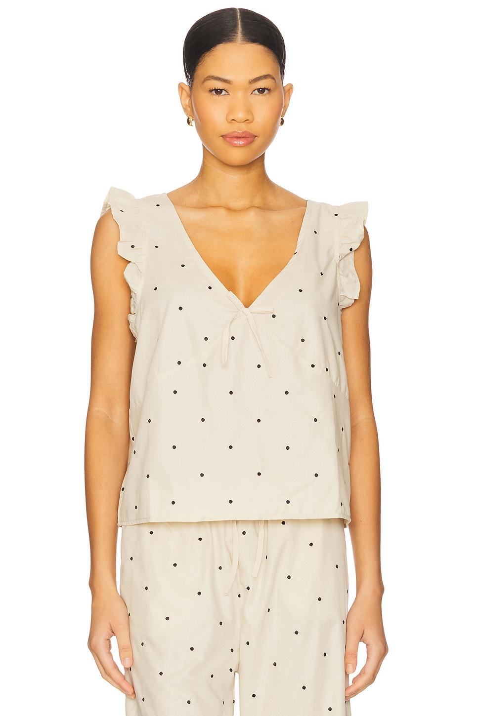 ruffle sleeve boxy top