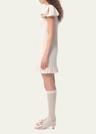 ruffle sleeve wool mini dress