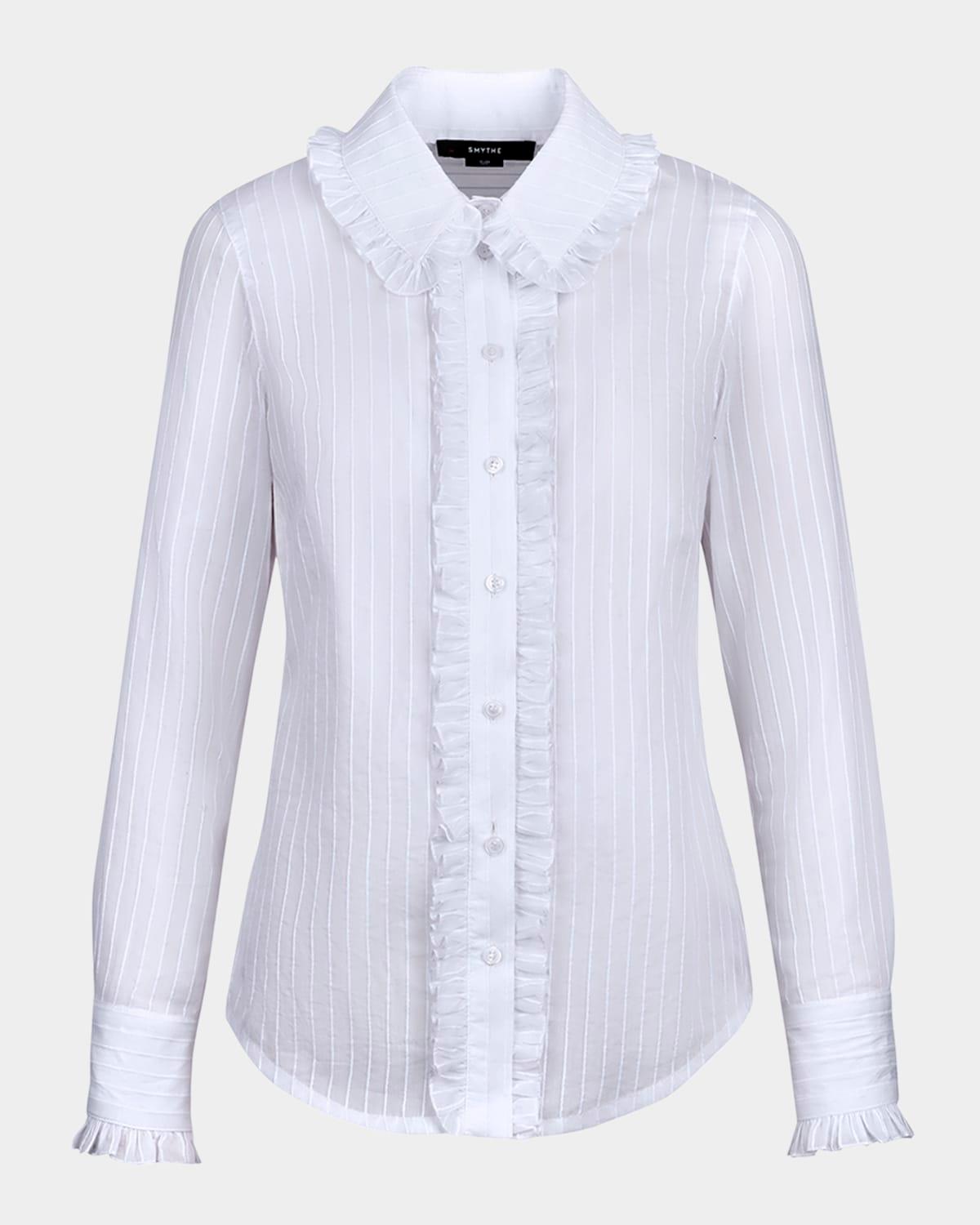ruffle-trim shirt