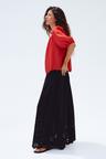 ruffle-trimmed blouse