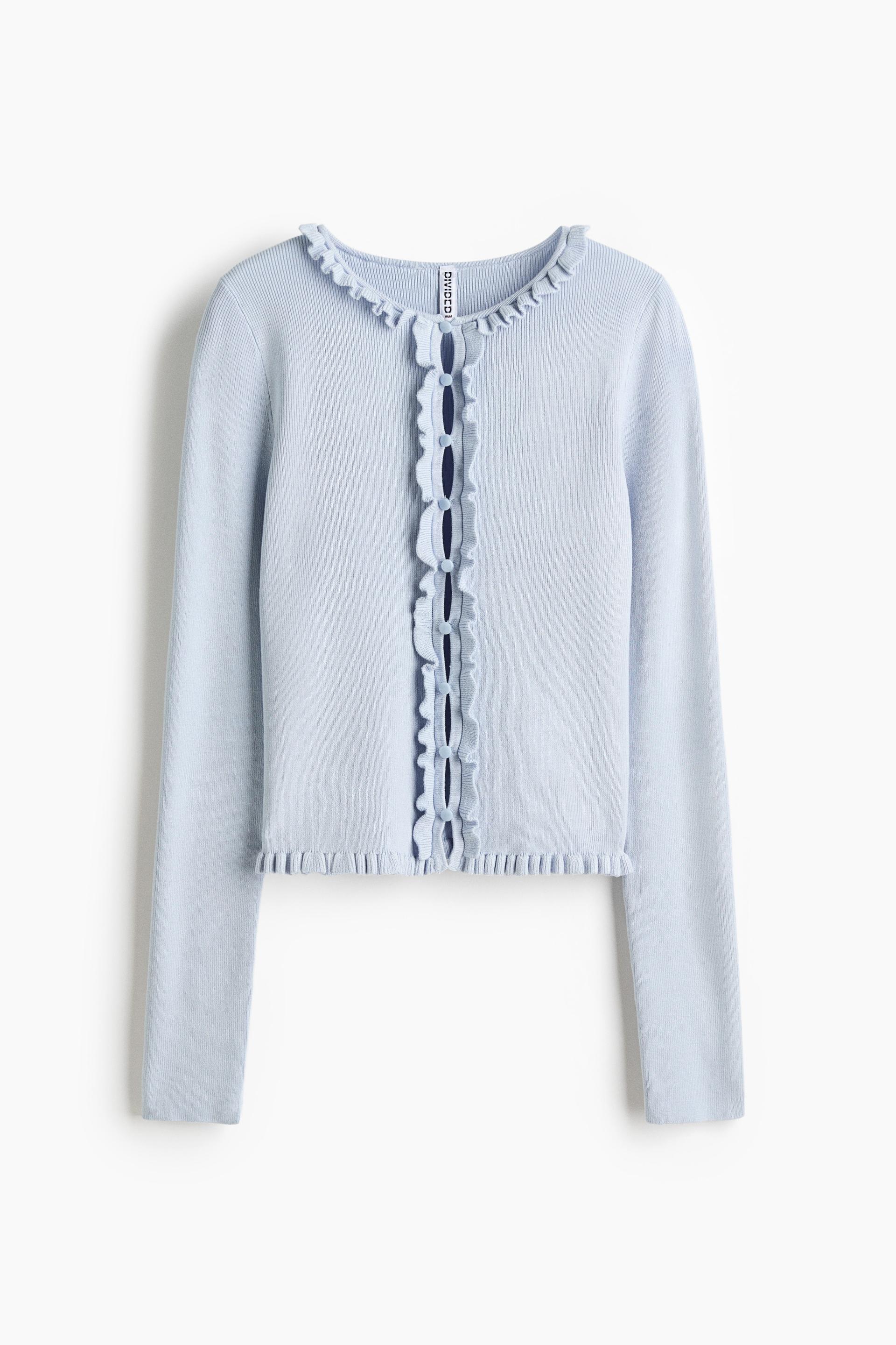ruffle-trimmed cardigan