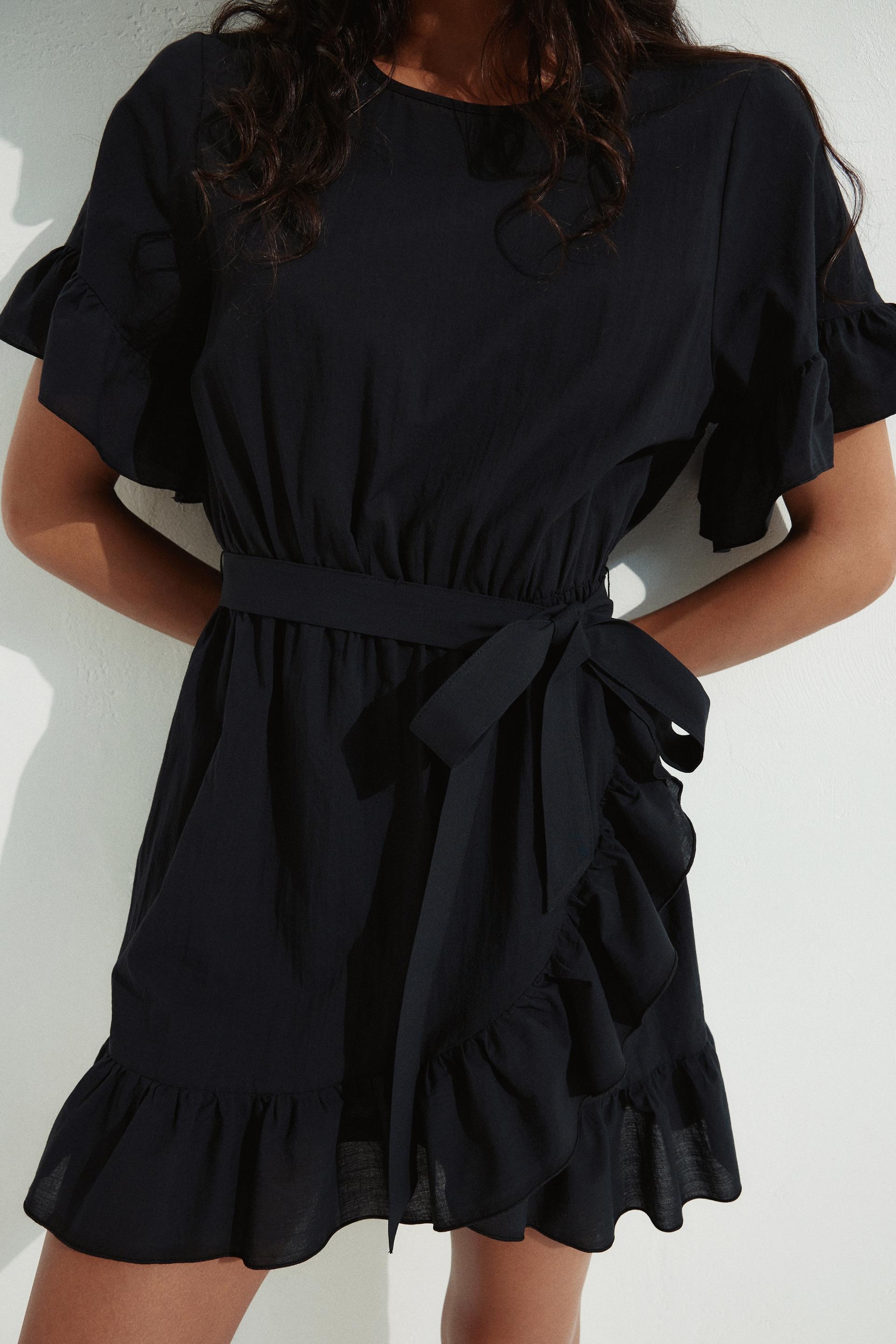ruffle-trimmed dress