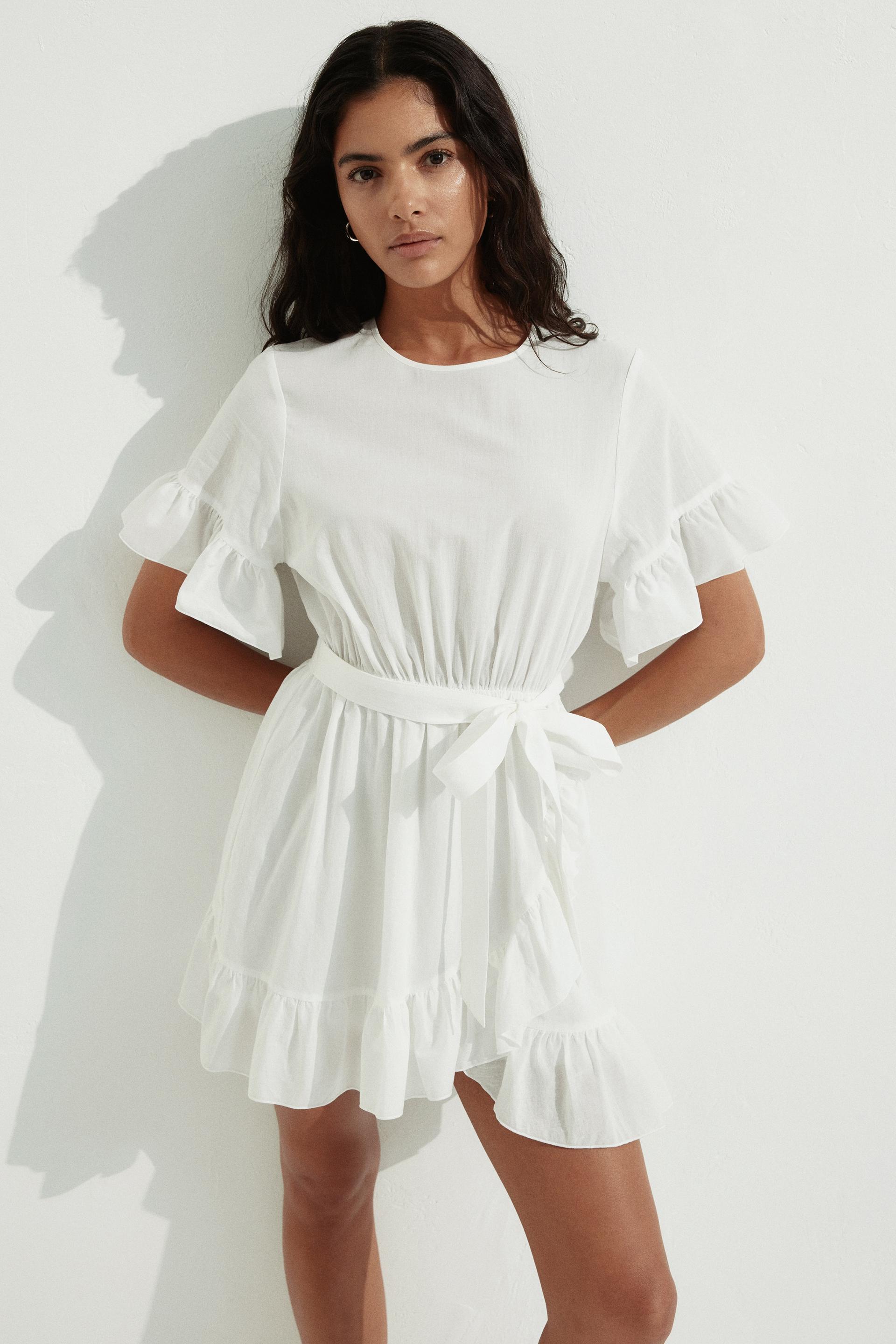 ruffle-trimmed dress