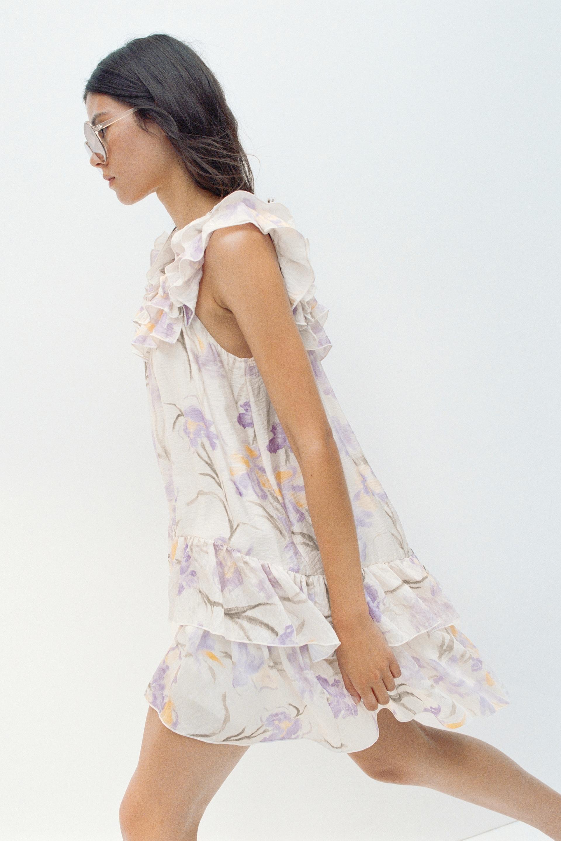 ruffle-trimmed dress