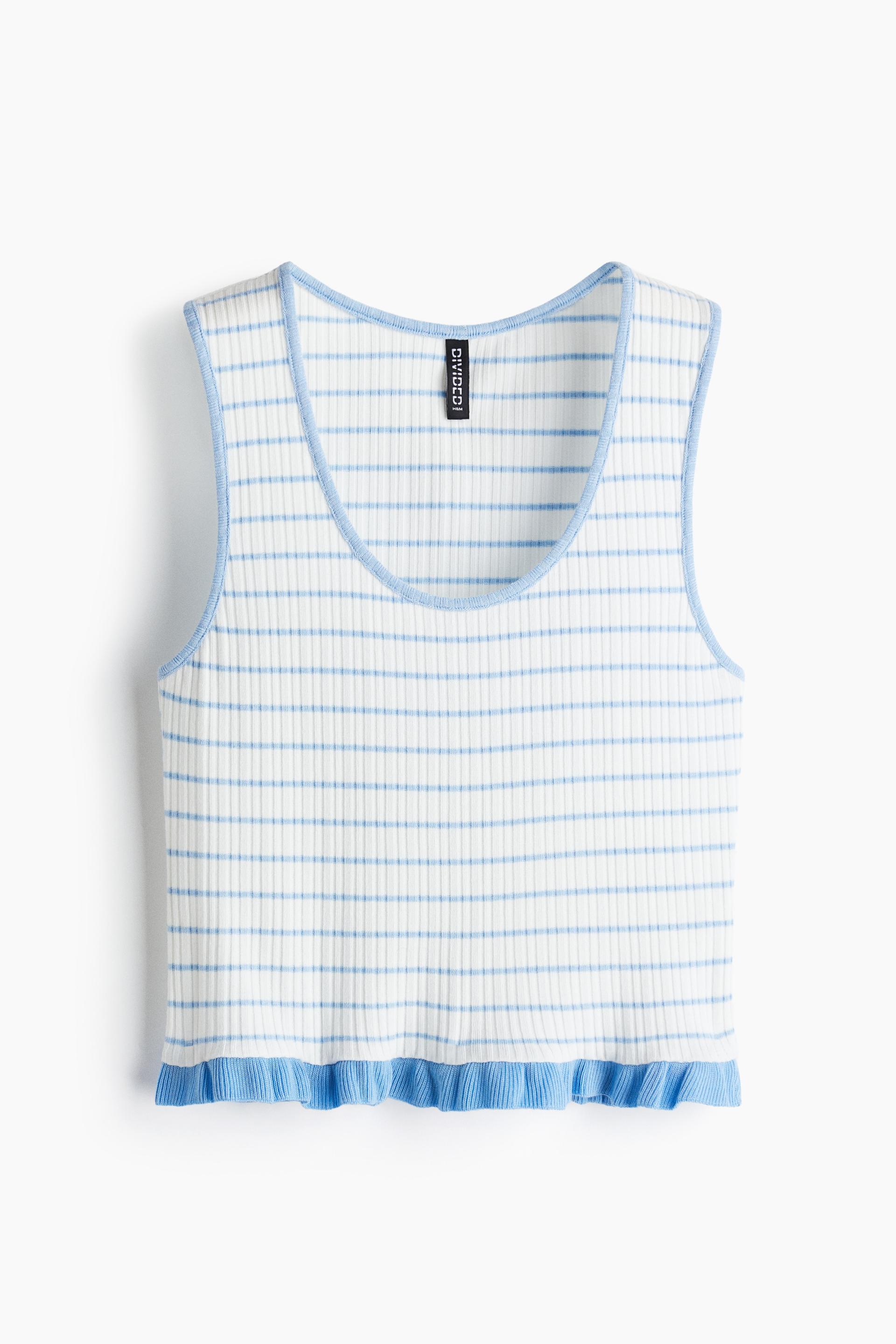 ruffle-trimmed tank top