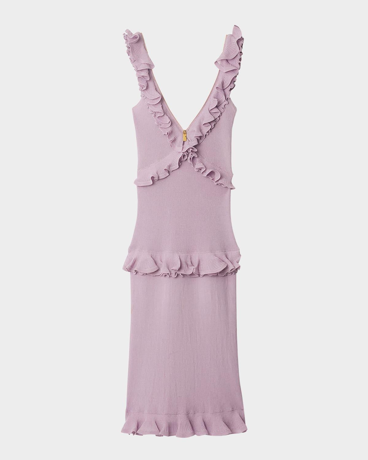 ruffle v-neck sleeveless maxi dress