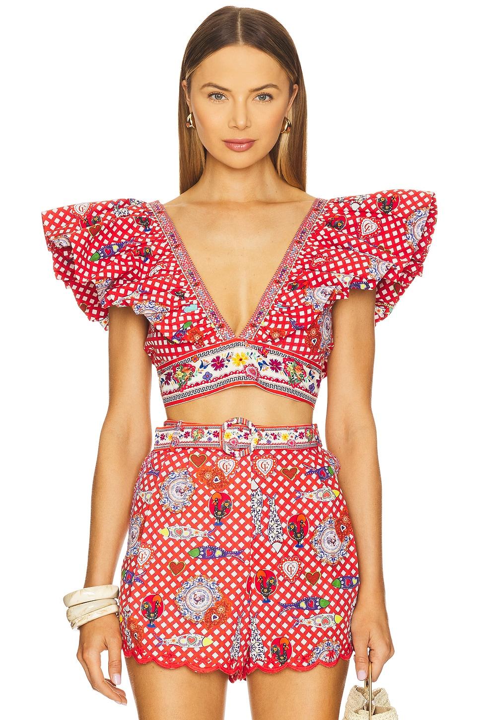 ruffle wrap top
