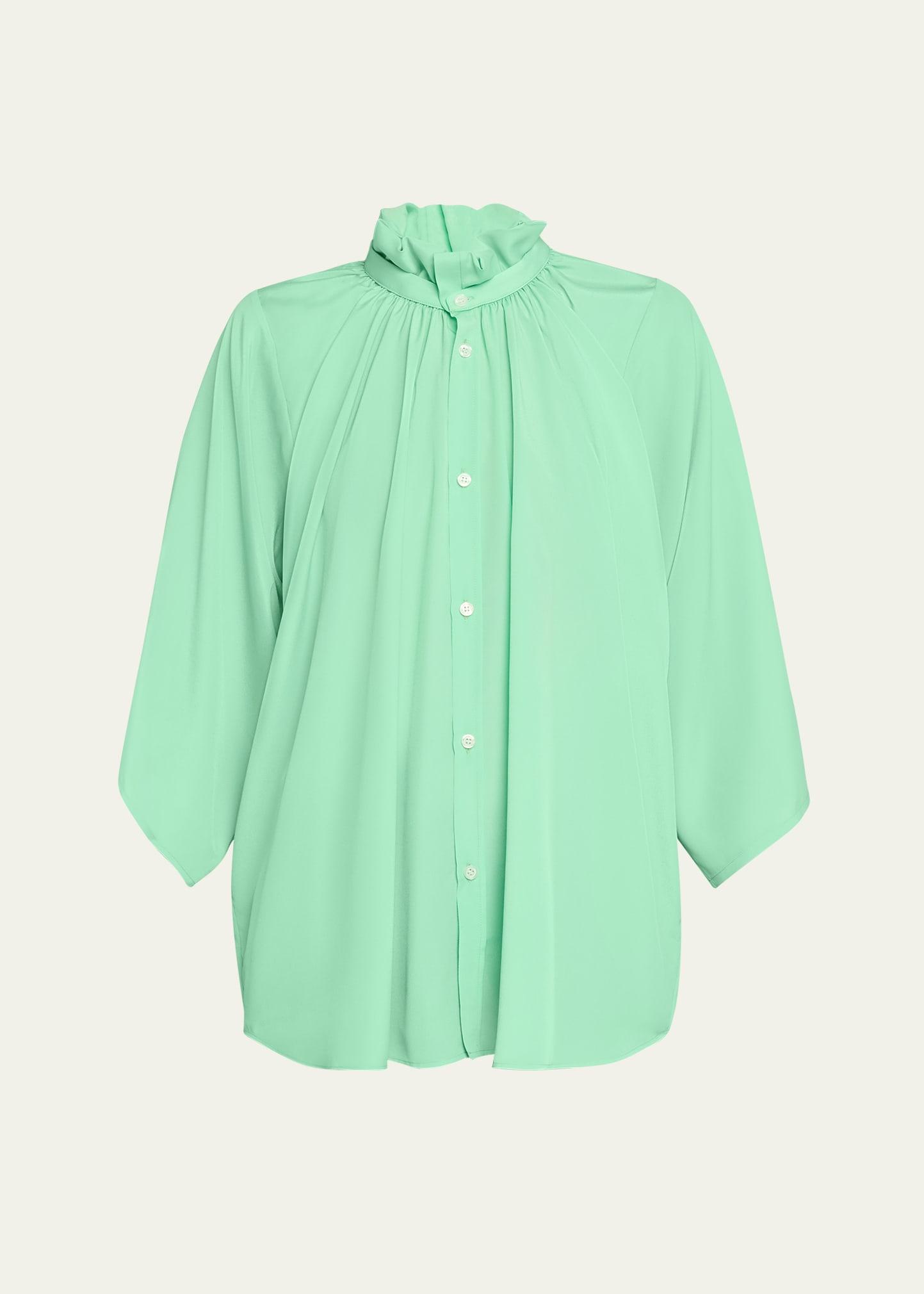 ruffled collar blouse