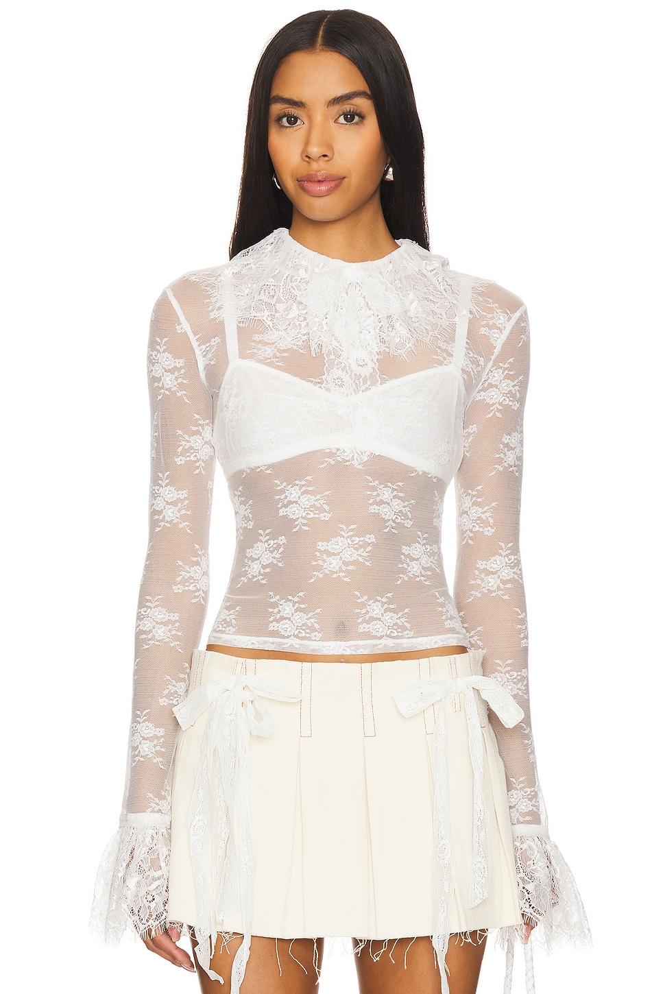 ruffled lace top