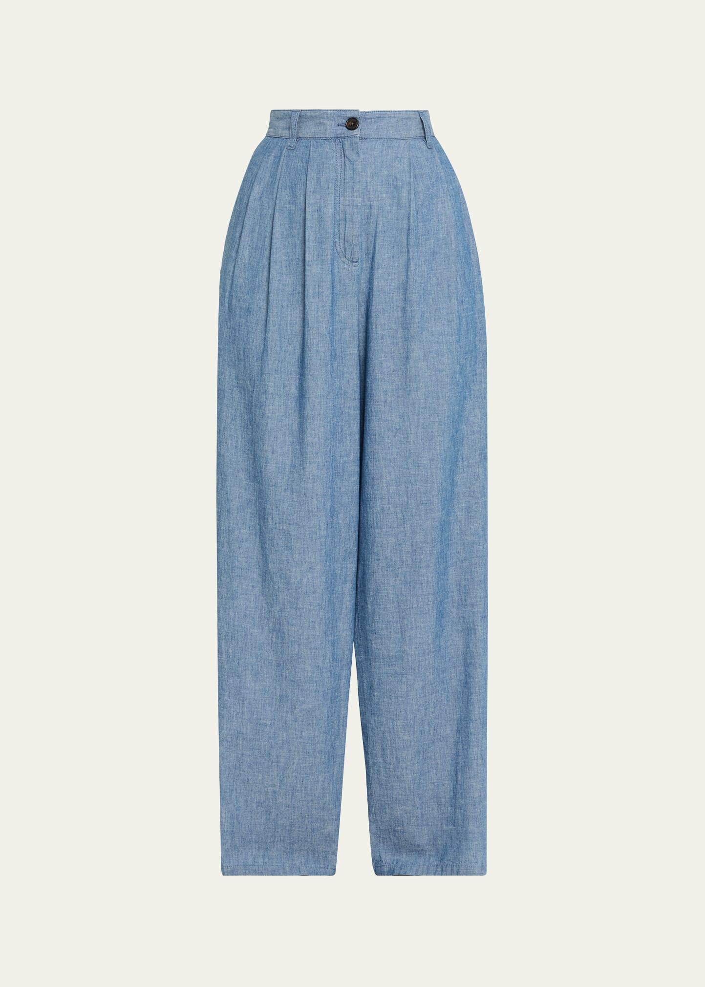 rufos twill wide-leg pants