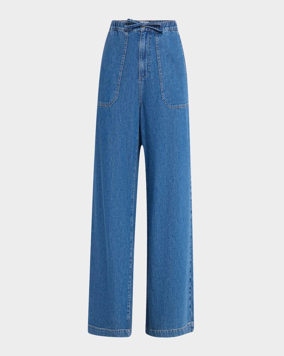 rumi denim drawstring pants