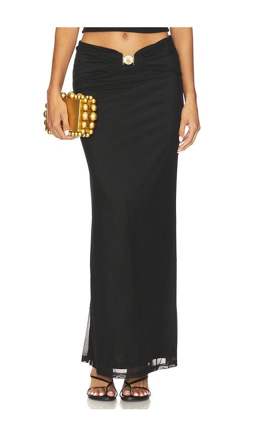 runaway the label - rikki maxi skirt in black.