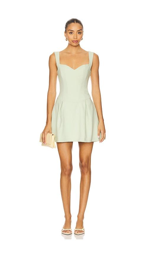 runaway the label bethan mini dress in green.