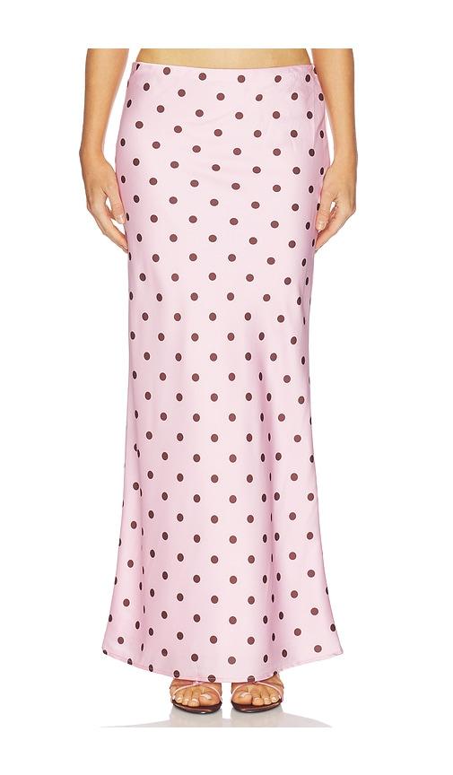 runaway the label blaine maxi skirt in pink.