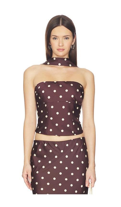 runaway the label blaine top in chocolate.