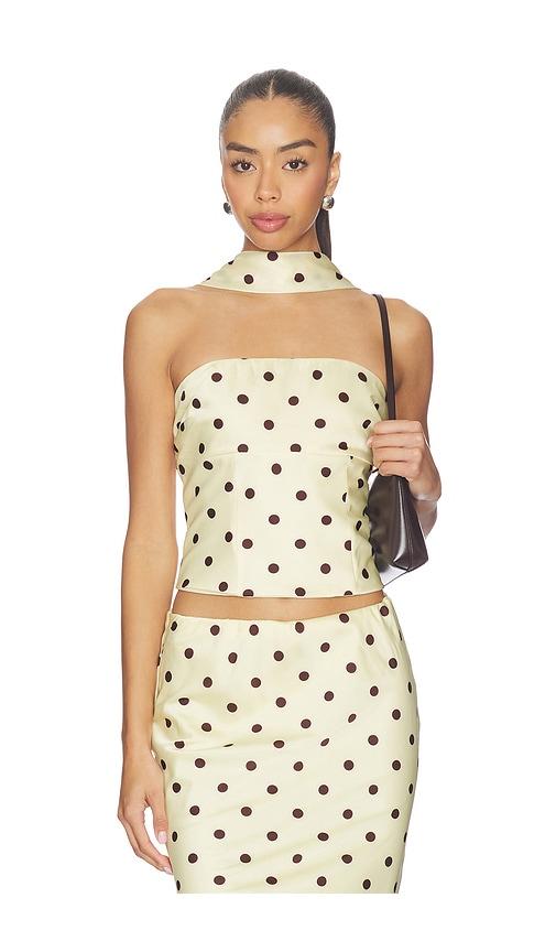 runaway the label blaine top in lemon,chocolate.