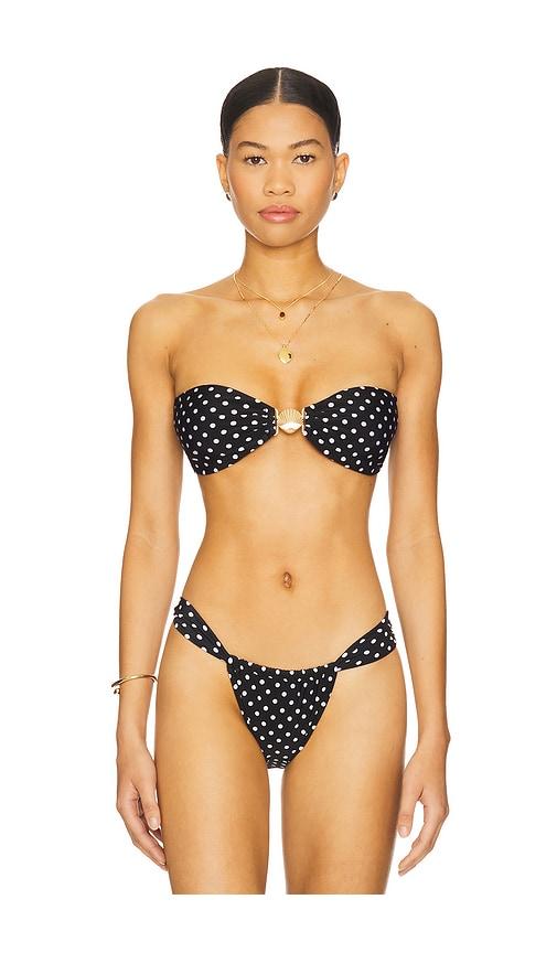 runaway the label brazil bikini top in black.