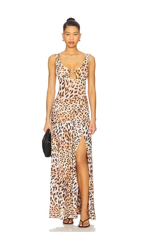 runaway the label denver maxi dress in tan.