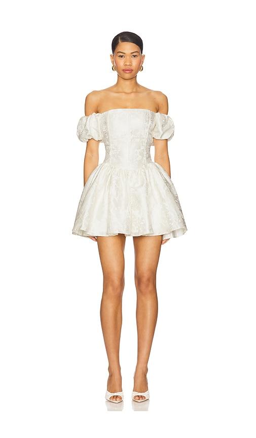 runaway the label elodie mini dress in ivory.