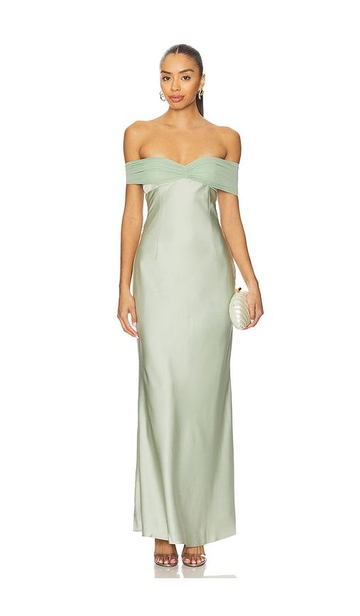 runaway the label kadie maxi dress in mint.