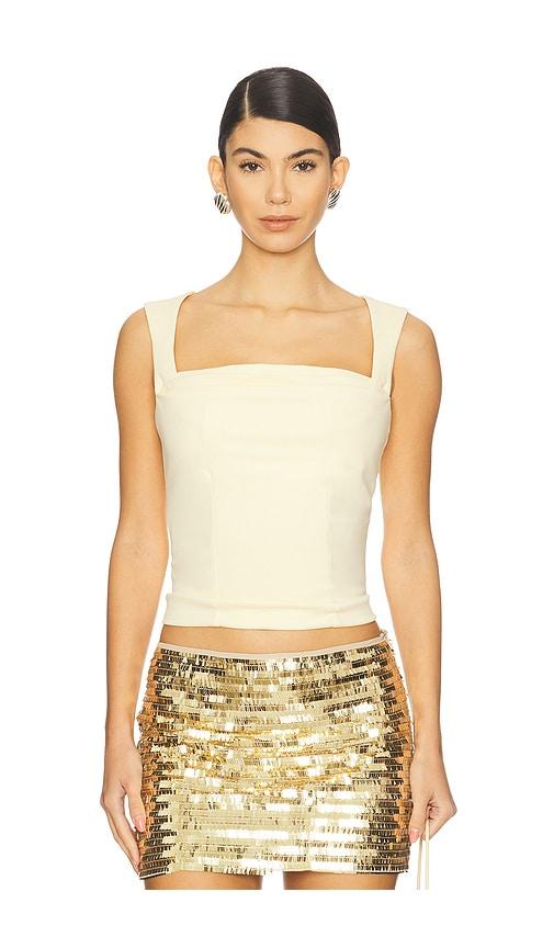 runaway the label kody top in lemon.