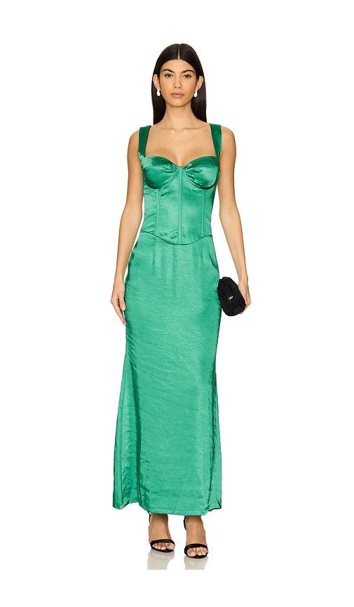 runaway the label oura maxi dress in green.