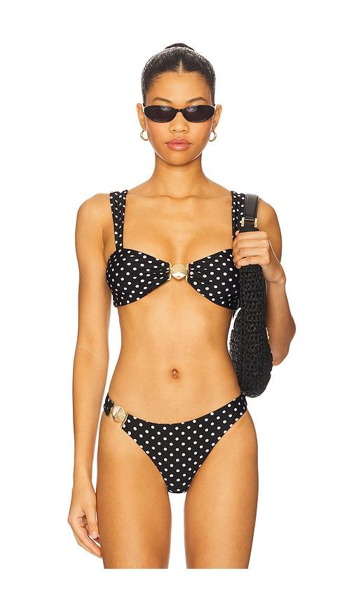 runaway the label tahiti top in black,white.