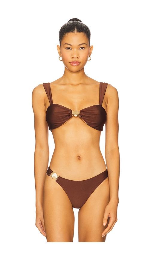 runaway the label tahiti top in brown.