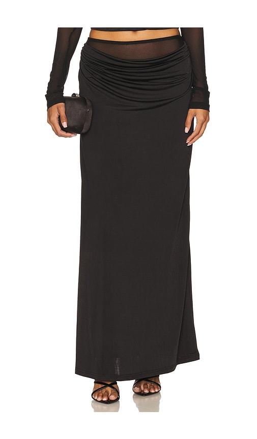 runaway the label wilona maxi skirt in black.