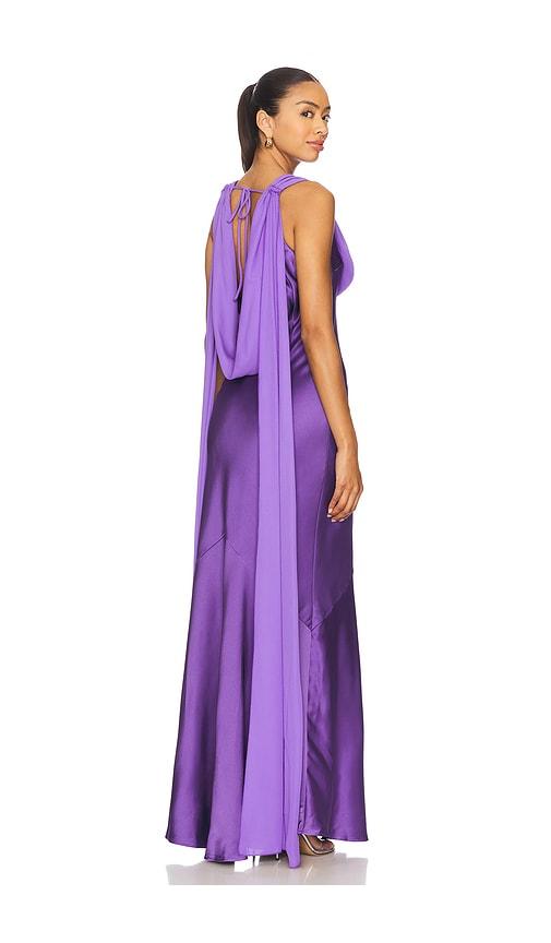 runaway the label x revolve gabriella maxi dress in purple.