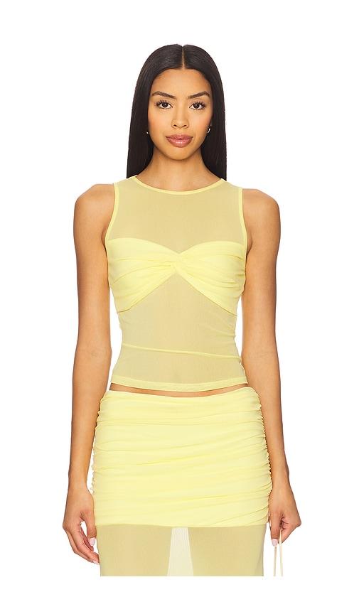 runaway the label x revolve meila top in yellow.