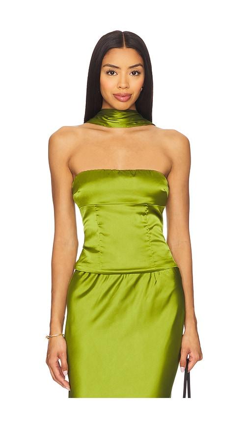 runaway the label x revolve verity top in olive.