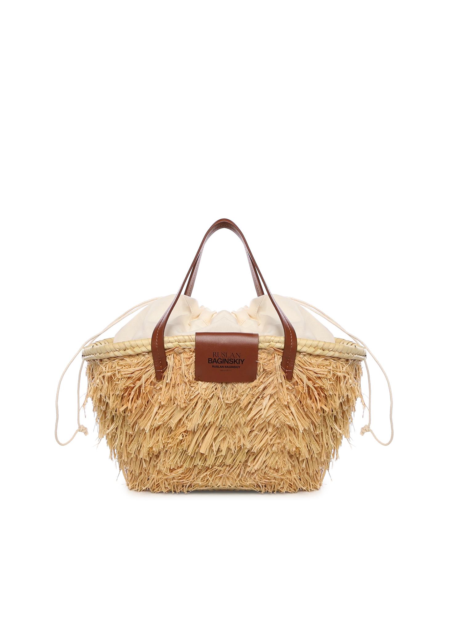 ruslan baginskiy bags natural straw - women