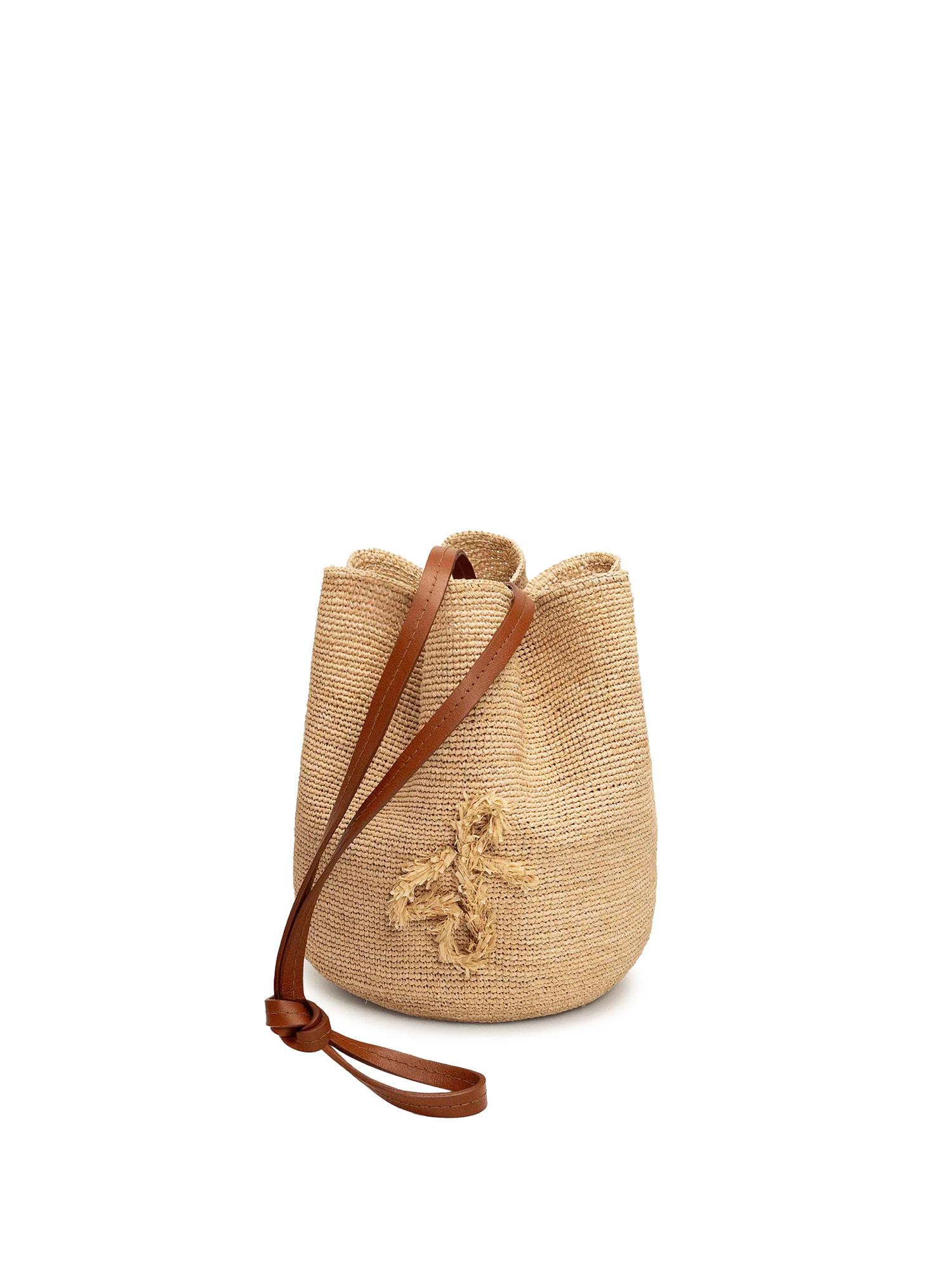 ruslan baginskiy bags natural straw raffia/leather - women