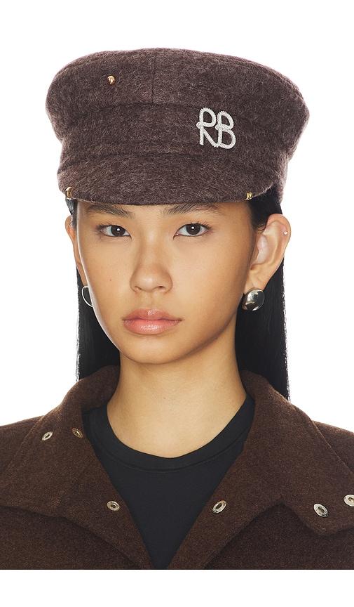 ruslan baginskiy baker boy cap in brown.