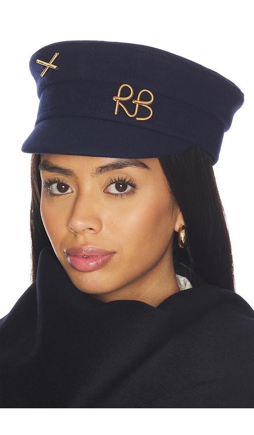 ruslan baginskiy baker boy cap in navy.