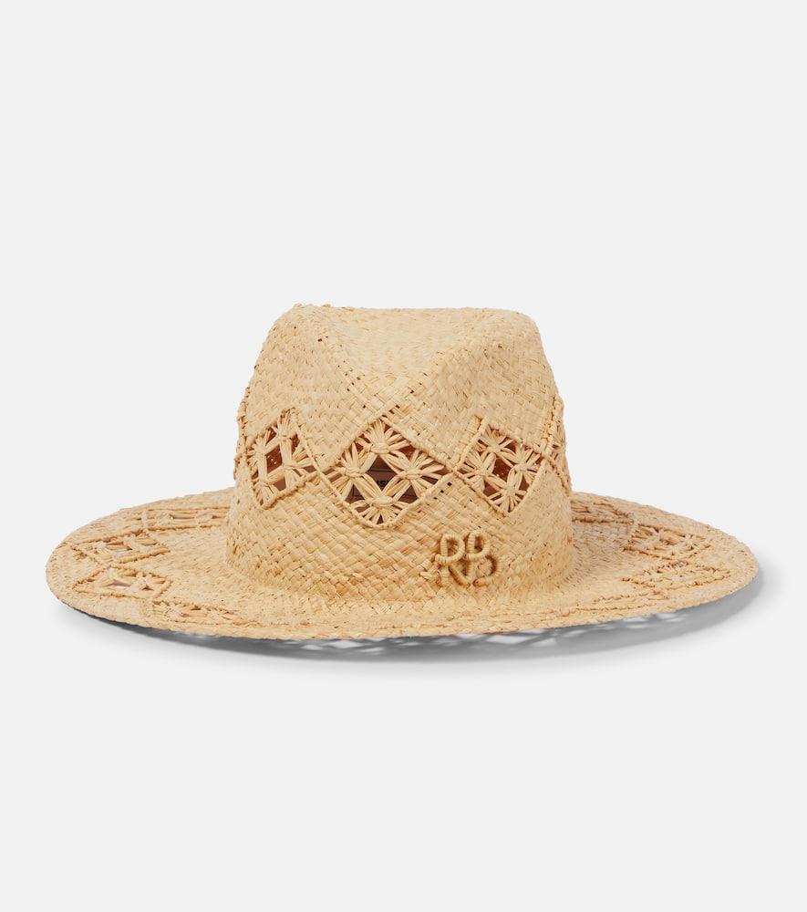 ruslan baginskiy embroidered straw fedora